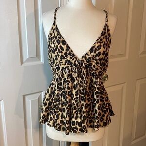 Vintage Havana Leopard Print Tank Top Size Medium in Like New Condition